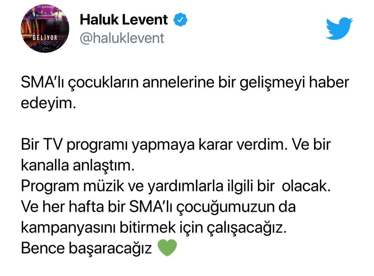 Haluk Levent, SMA’lı Çocuklar İçin Bir Televizyon Programı Yapacağını Açıkladı