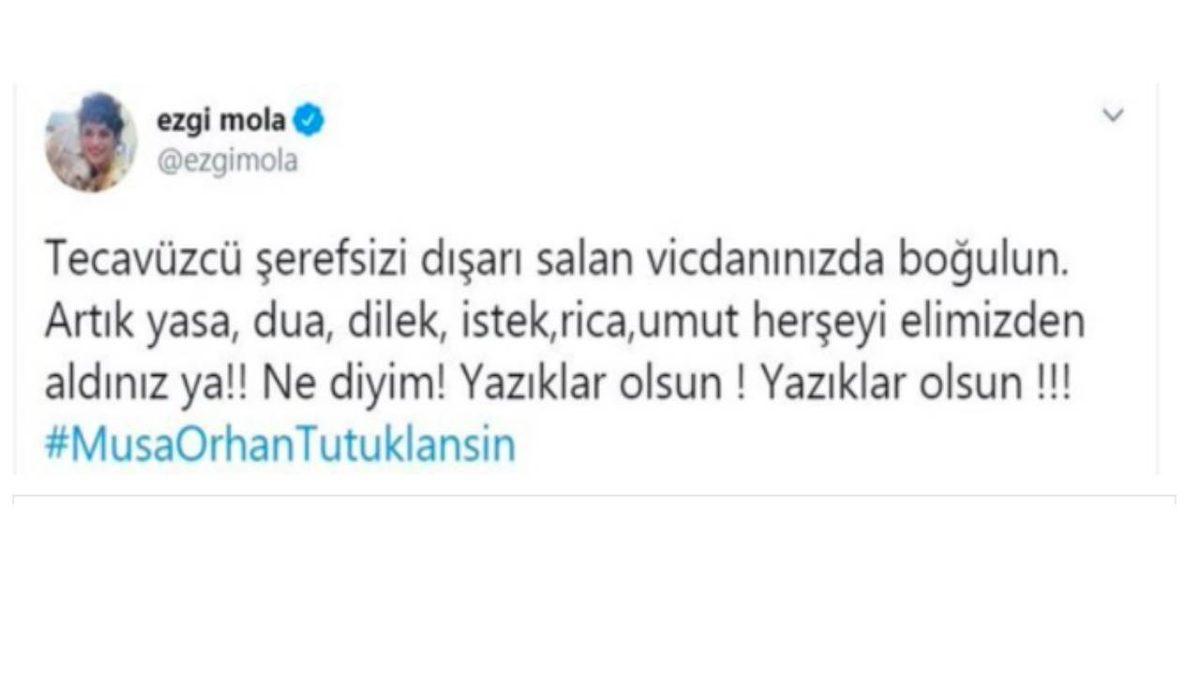 Tecavüzden Yargılanan Musa Orhan’a ’Tecavüzcü’ Dediği İçin Ceza Alan Ezgi Mola’ya Twitter’da Destek Yağdı