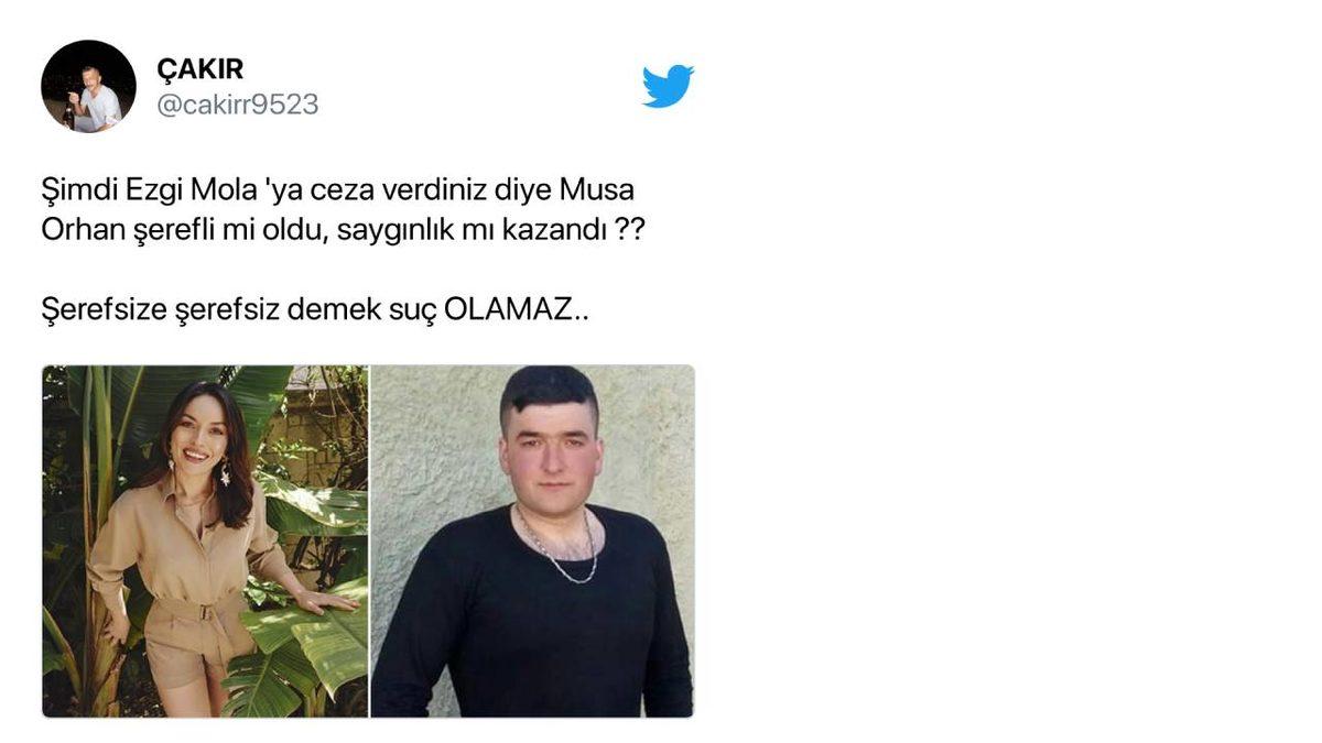 Tecavüzden Yargılanan Musa Orhan’a ’Tecavüzcü’ Dediği İçin Ceza Alan Ezgi Mola’ya Twitter’da Destek Yağdı