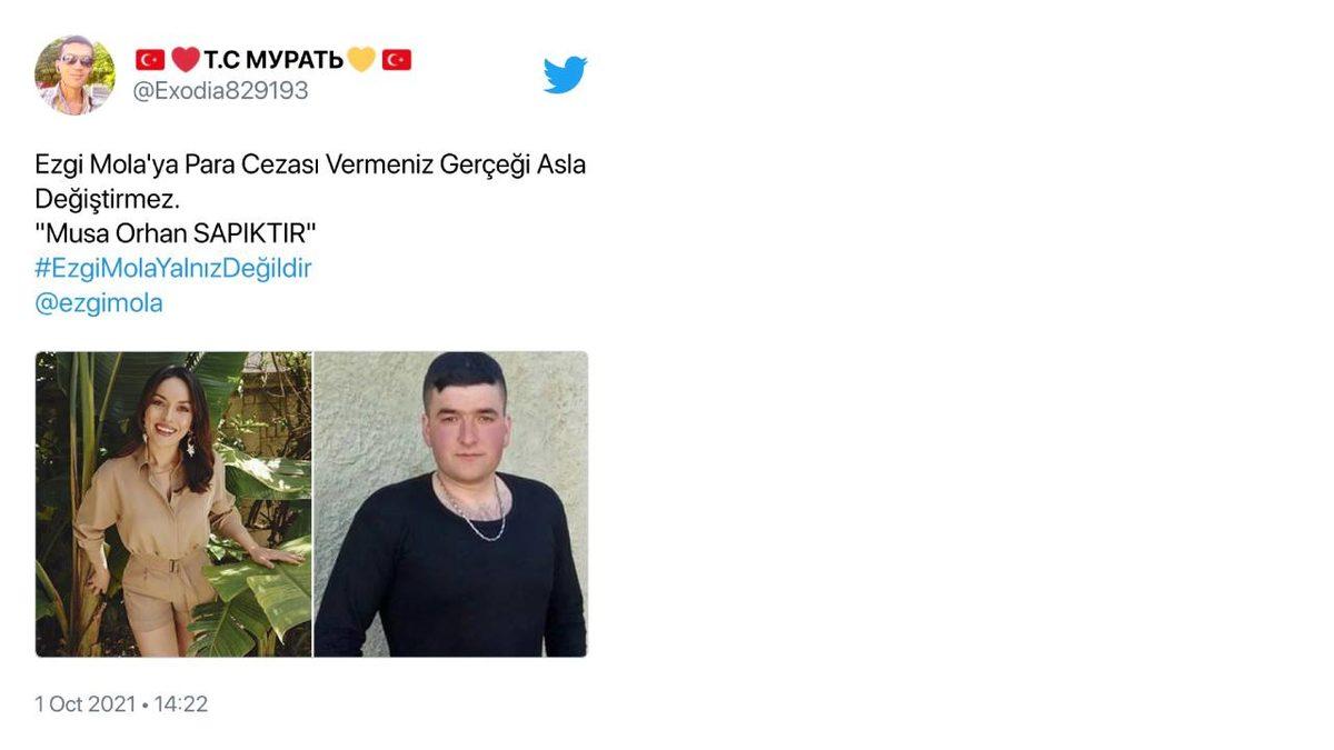 Tecavüzden Yargılanan Musa Orhan’a ’Tecavüzcü’ Dediği İçin Ceza Alan Ezgi Mola’ya Twitter’da Destek Yağdı