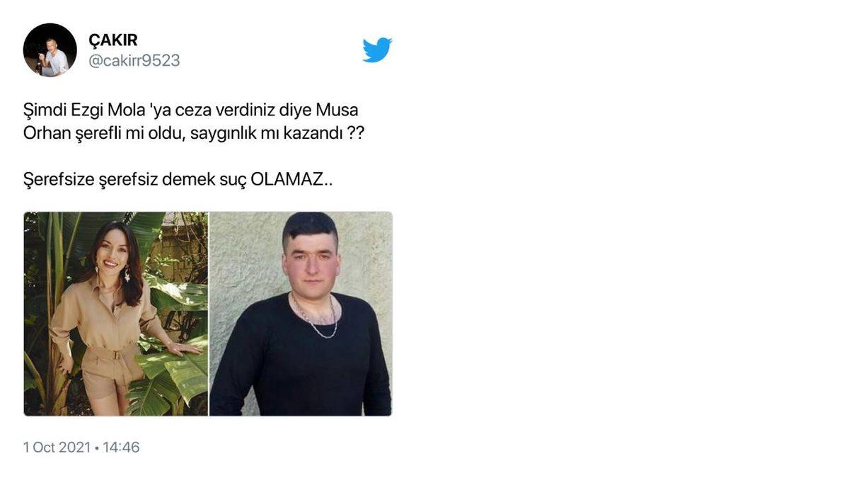 Tecavüzden Yargılanan Musa Orhan’a ’Tecavüzcü’ Dediği İçin Ceza Alan Ezgi Mola’ya Twitter’da Destek Yağdı