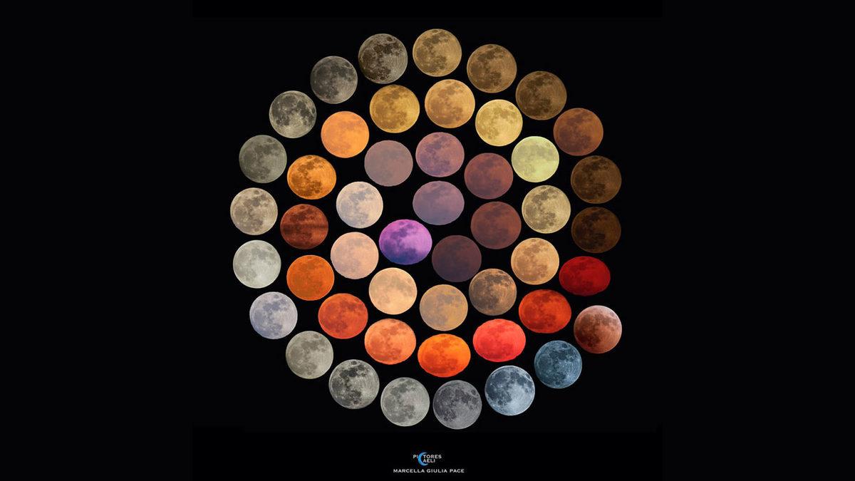 İtalyan Bir Fotoğrafçı 10 Yılda Çektiği 48 Farklı Ay Fotoğrafını Birleştirdi