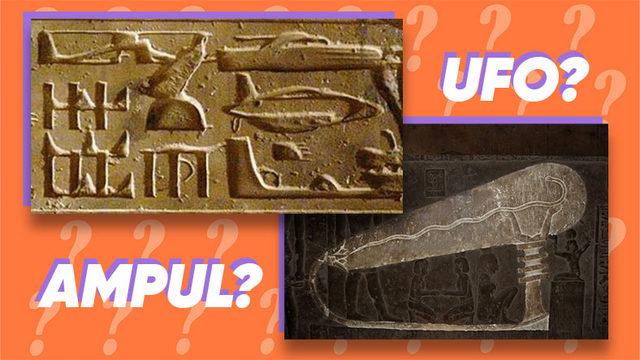 Antik Mısır Kabartmaları Üzerindeki UFO, Helikopter, Ampul Gibi Görünen Şekiller Aslında Ne?