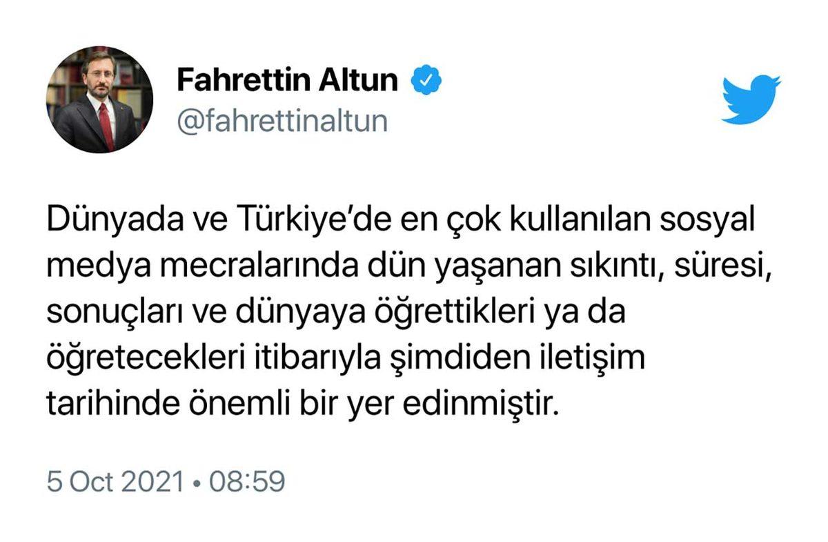 İletişim Başkanından ‘Facebook Kesintisi’ Hakkında Açıklama: Yerli ve Milli Yazılımlara Yönelmek Zorunluluk