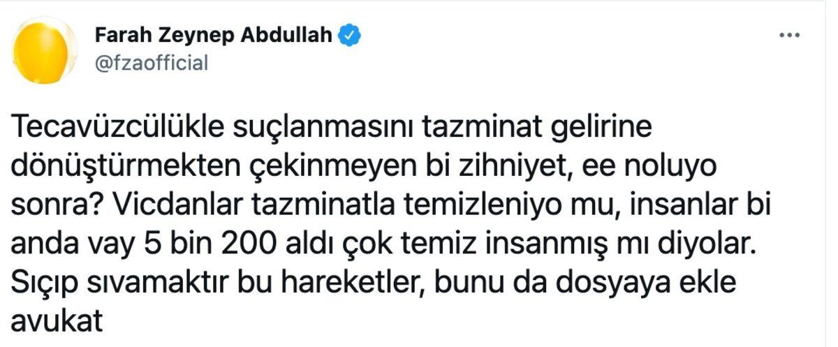 Hakkında Suç Duyurusunda Bulunulan Farah Zeynep Abdullah’a Sosyal Medyadan Destek Yağdı