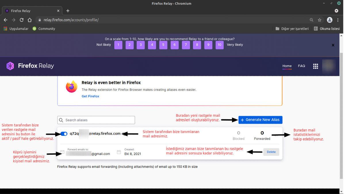 Firefox’un Köprü Görevi Gören E-Posta Servisi: Firefox Relay
