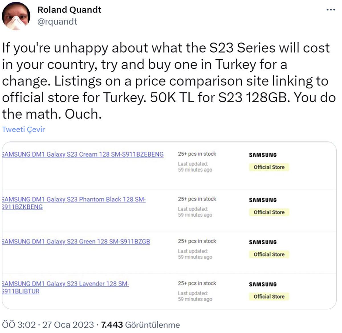 Samsung Galaxy S23 Türkiye Fiyatları Sızdırıldı İddiası Ortalığı Karıştırdı: Peki Görünce Kabuslarınıza Girecek Bu Fiyat Gerçek Olabilir mi?