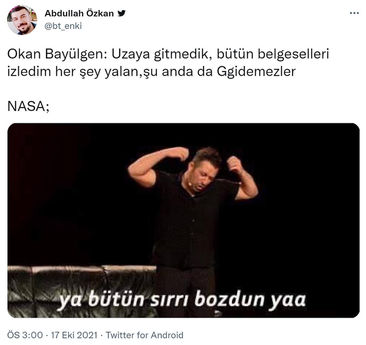 Okan Bayülgen, Uzay Çalışmaları Açıklamalarıyla ’Bütün Sırrı Bozdu’: Sosyal Medyadan Tepki Gecikmedi