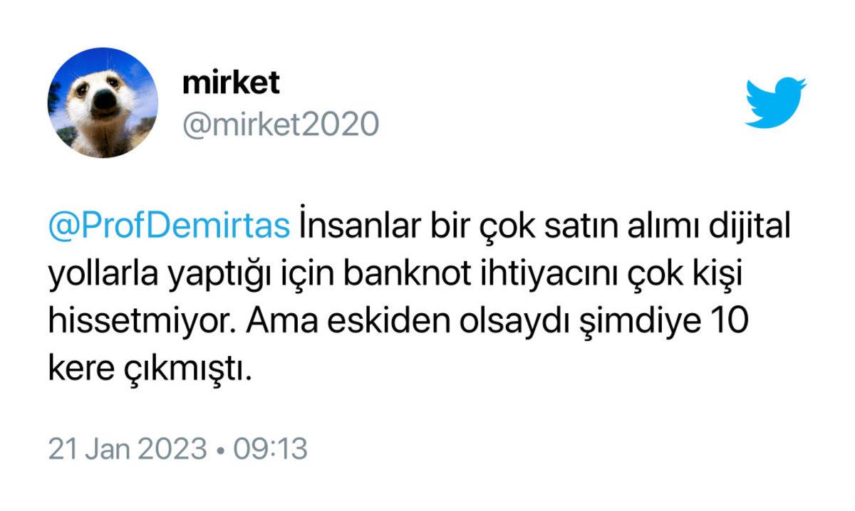 Ekonomist Özgür Demirtaş’tan 500 TL ve 1000 TL’lik Banknot Çağrısı Twitter’da Yankı Buldu