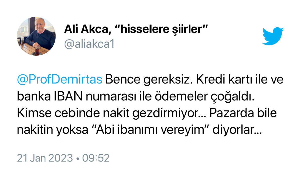 Ekonomist Özgür Demirtaş’tan 500 TL ve 1000 TL’lik Banknot Çağrısı Twitter’da Yankı Buldu