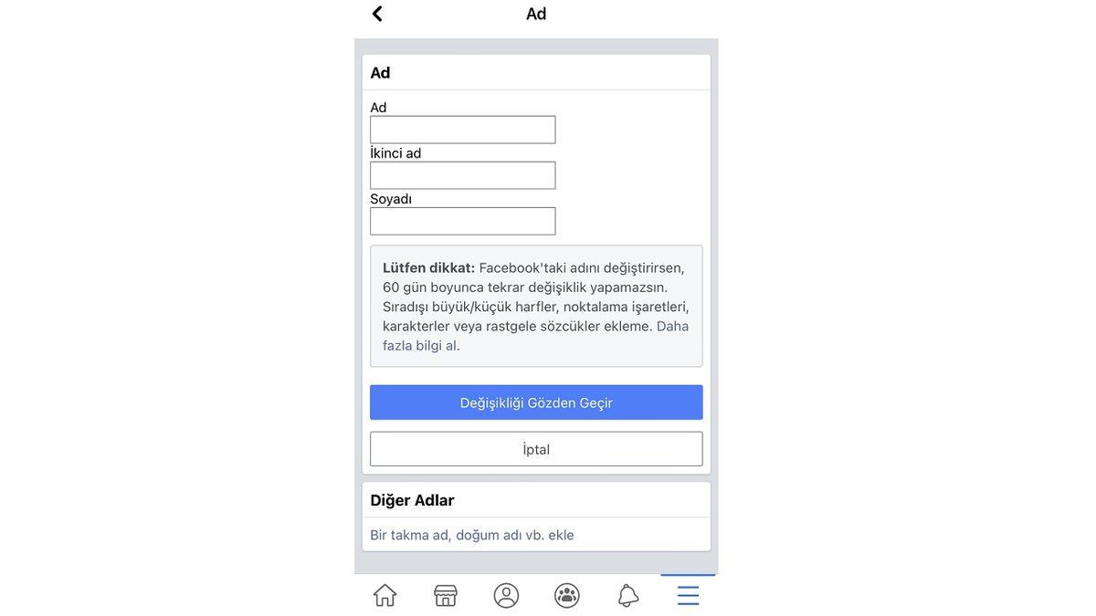 Facebook’ta İsim Değiştirme Nasıl Yapılır?