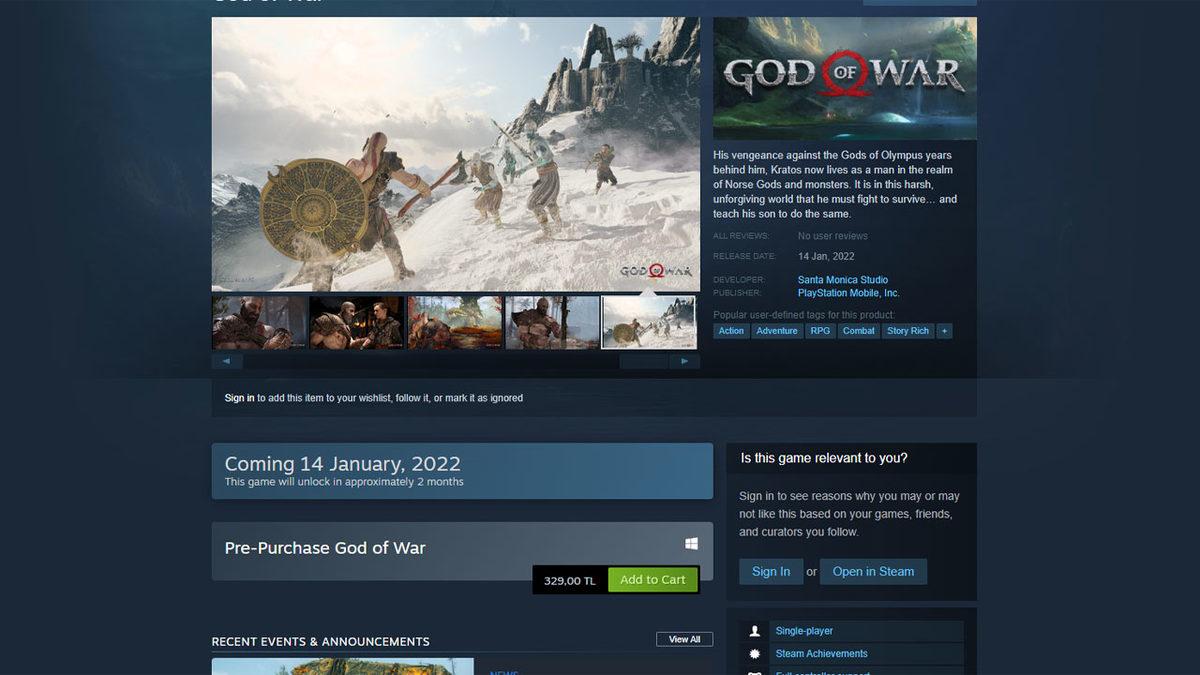 En İkonik PlayStation Oyunlarından God Of War, Bugün PC’ye Geldi: İşte Fiyatı ve Sistem Gereksinimleri