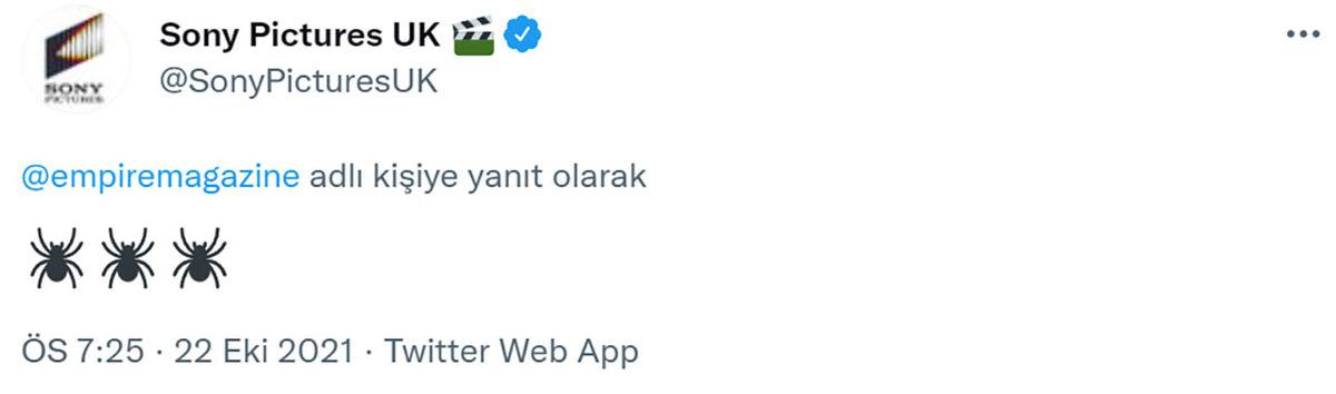 Sony, Yeni Örümcek Adam Filmi İçin “Gel de Heyecanlanma” Dedirten Bir Tweet Paylaştı