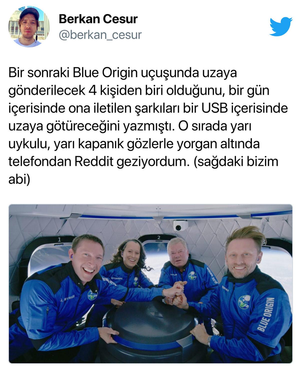 2 Hafta Önce Uzaya Giden Bir Astronot, Yanında Türk Sanatçıya Ait Bu Şarkıyı da Götürdü