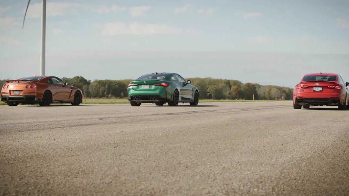 BMW M4 xDrive, Nissan GT-R ve Audi RS5 Sportback Üçlü Drag Yarışında