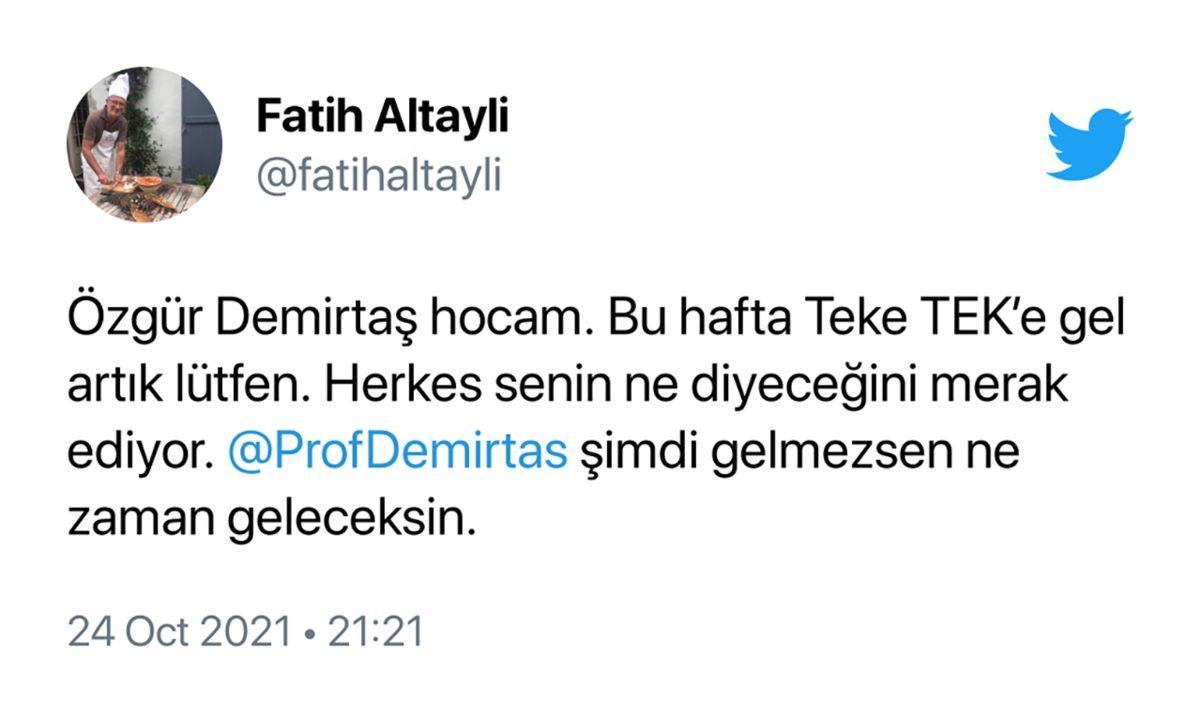 Fatih Altaylı, Doların 9.74’ü Görmesinin Ardından Özgür Demirtaş’a Çağrıda Bulundu