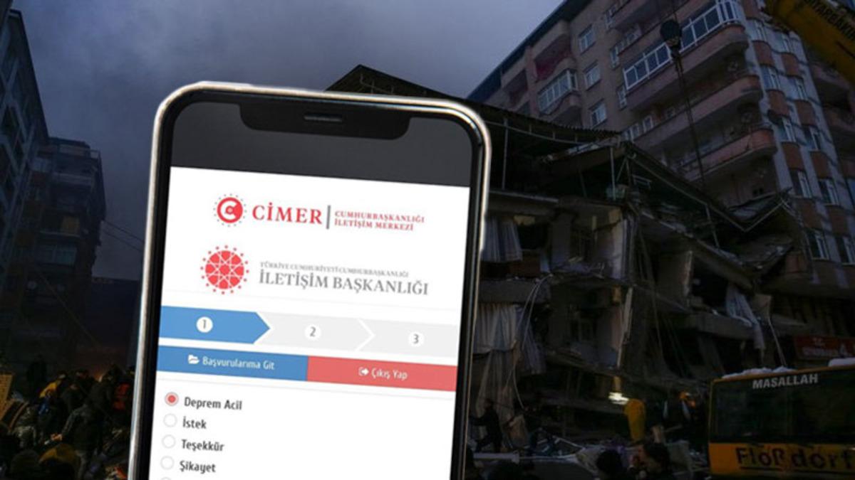 CİMER’de Deprem Bölgesindeki Acil Durumlar İçin Başvuru Formu Oluşturuldu