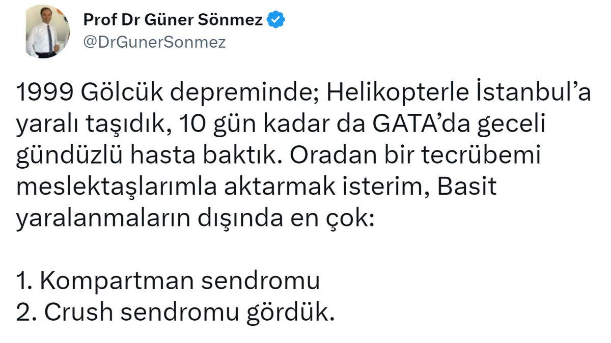 Enkaz Altından Çıkarılan Depremzedelerde Görülen ’Crush’ ve ’Kompartman’ Sendromlarına Dair Bilmemiz Gerekenler