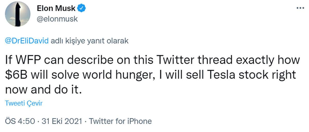 Elon Musk’tan ’Servetinin %2’siyle Açlık Biter’ Tartışmasına Sert Yanıt: Nasıl Olacağını Söyleyin, Tesla Hisselerini Satacağım