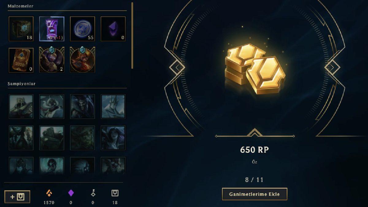 Amazon Prime’dan League of Legends Oyuncularına Yüzlerce TL Değerinde Hediye [650 RP Dahil 11 Farklı Öğe Var]