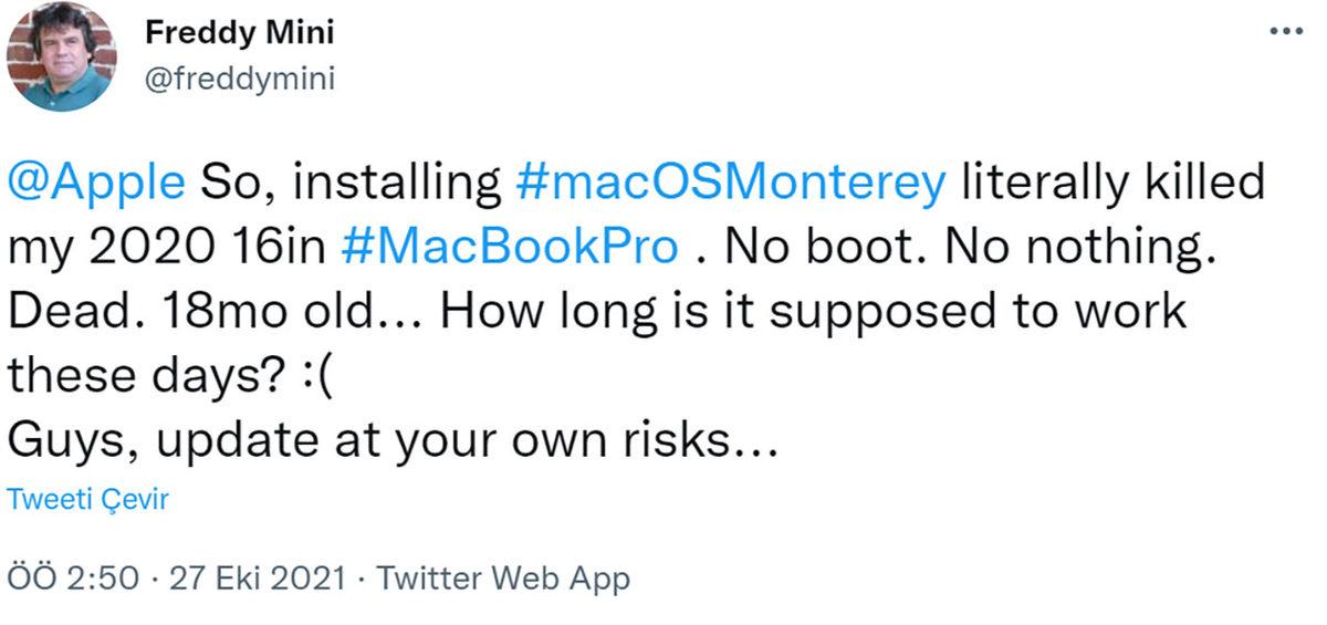 Apple’ın Yeni İşletim Sistemi macOS Monterey, Eski Mac Bilgisayarları Tam Anlamıyla ‘Öldürdü’