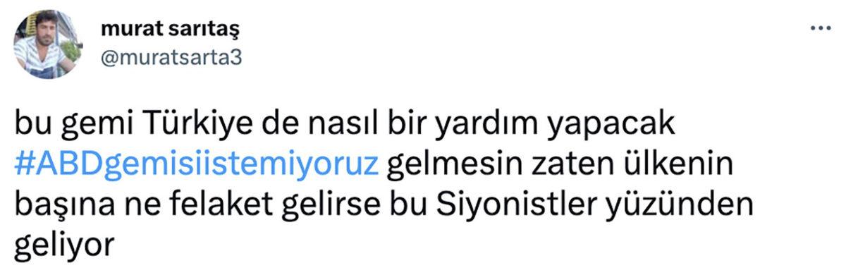 ABD’nin Depremzedelere Yardım İçin Uçak Gemisi Göndermesi Komplo Teorisyenlerini Coşturdu: #ABDgemisiistemiyoruz Etiketi Gündem Oldu