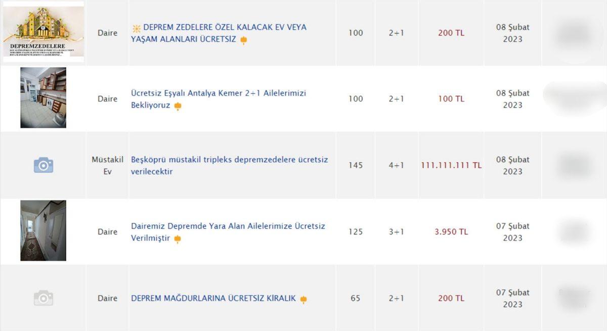 Ev Sahipleri, İlan Sitelerinde Depremzedeler İçin ‘Ücretsiz Ev’ İlanları Paylaşmaya Başladı