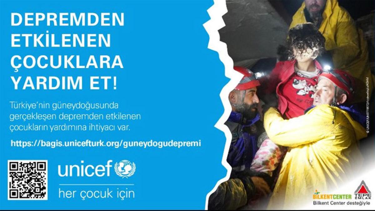 UNICEF Türkiye, Depremzede Çocuklar İçin Bağış Kampanyası Başlattı