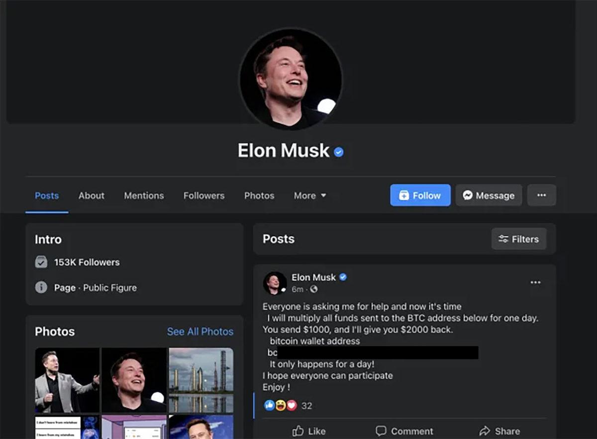 Alkış Tutsaydınız: Facebook, Bitcoin Dolandırıcılığı Yapan Sahte Elon Musk Profiline ‘Mavi Tik’ Verdi