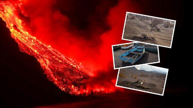 La Palma’da Devam Eden Yanardağ Felaketinin Boyutunu Gösteren Fotoğraflar