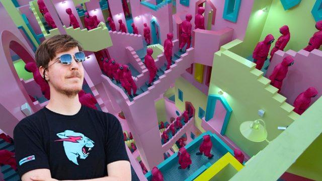 Bi’ Sen Eksiktin: YouTuber MrBeast, Squid Game’in İstemeye İstemeye Ezberlediğimiz Setini Gerçek Hayatta İnşa Etti