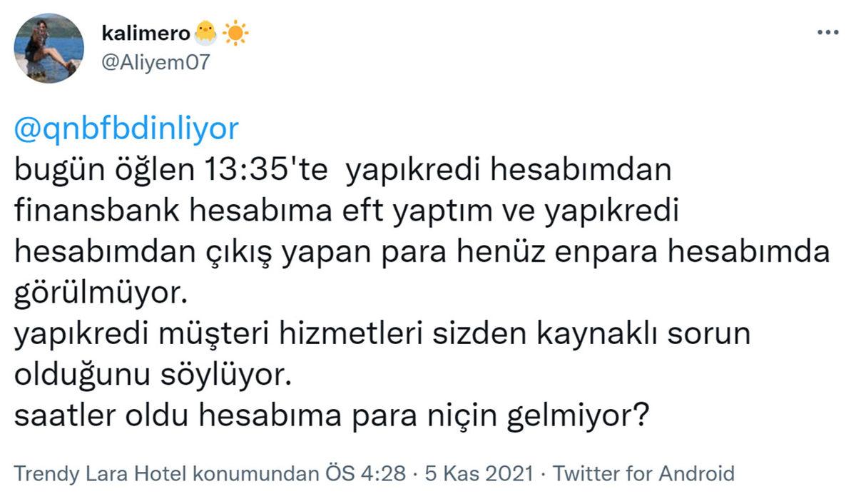 SON DAKİKA: Finansbank ve Enpara’da Para Göndermede Sorun Yaşanıyor (Resmi Açıklama Geldi)