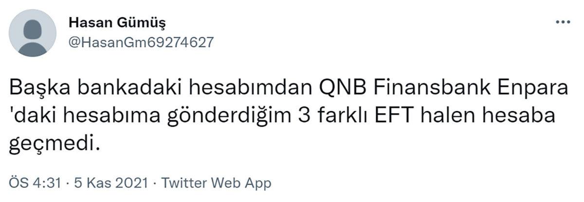 SON DAKİKA: Finansbank ve Enpara’da Para Göndermede Sorun Yaşanıyor (Resmi Açıklama Geldi)