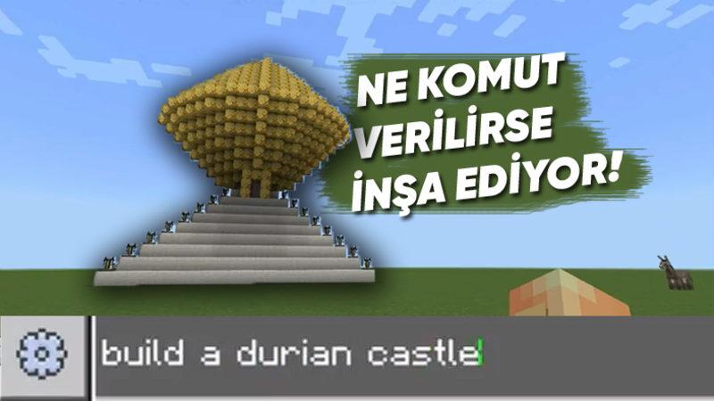 Tıpkı DALL-E’deki Gibi: Minecraft’ta Tek Komutla İstenilen Yapıların İnşa Edilmesini Sağlayan Bir Yapay Zekâ Geliştiriliyor