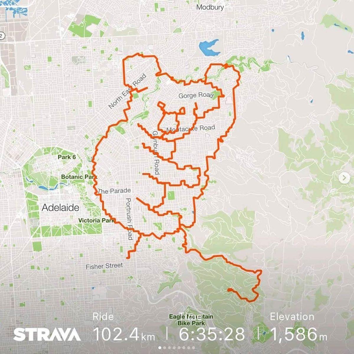 Bir Bisikletçi, GPS Yollarını Kullanarak Birbirinden Eğlenceli Çizimler Yaptı