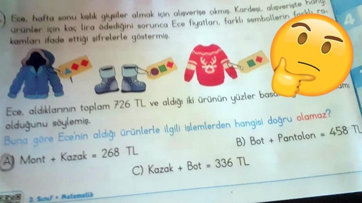 Çözebilir misin? Abartı Derecede Zor Olduğu Söylenerek Viral Olan İlkokul 3. Sınıf Matematik Sorusu