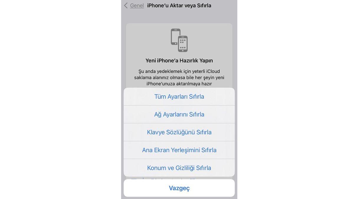 Tüm Verileri ya da Ayarları Silmek İçin iPhone Sıfırlama Nasıl Yapılır?