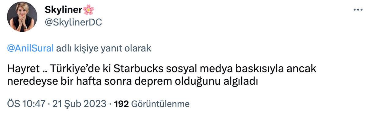 Deprem Sonrası Eleştiri Yağmuruna Tutulan Starbucks, ABD’de Türkiye’ye Yardım Kampanyası Başlattı