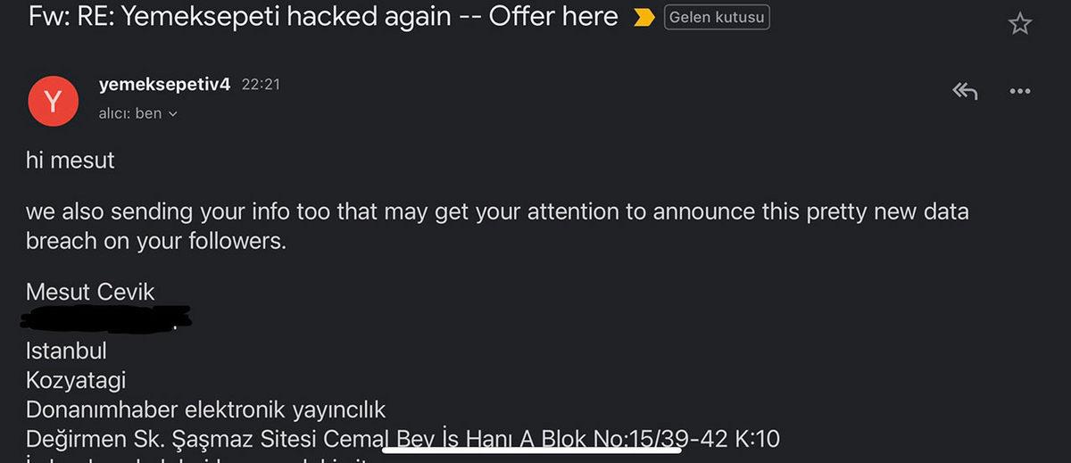 Yemeksepeti Hacklendi: 30 Milyon Kişinin Tüm Bilgileri Sızdırıldı (Yemeksepeti’nden Açıklama Geldi)