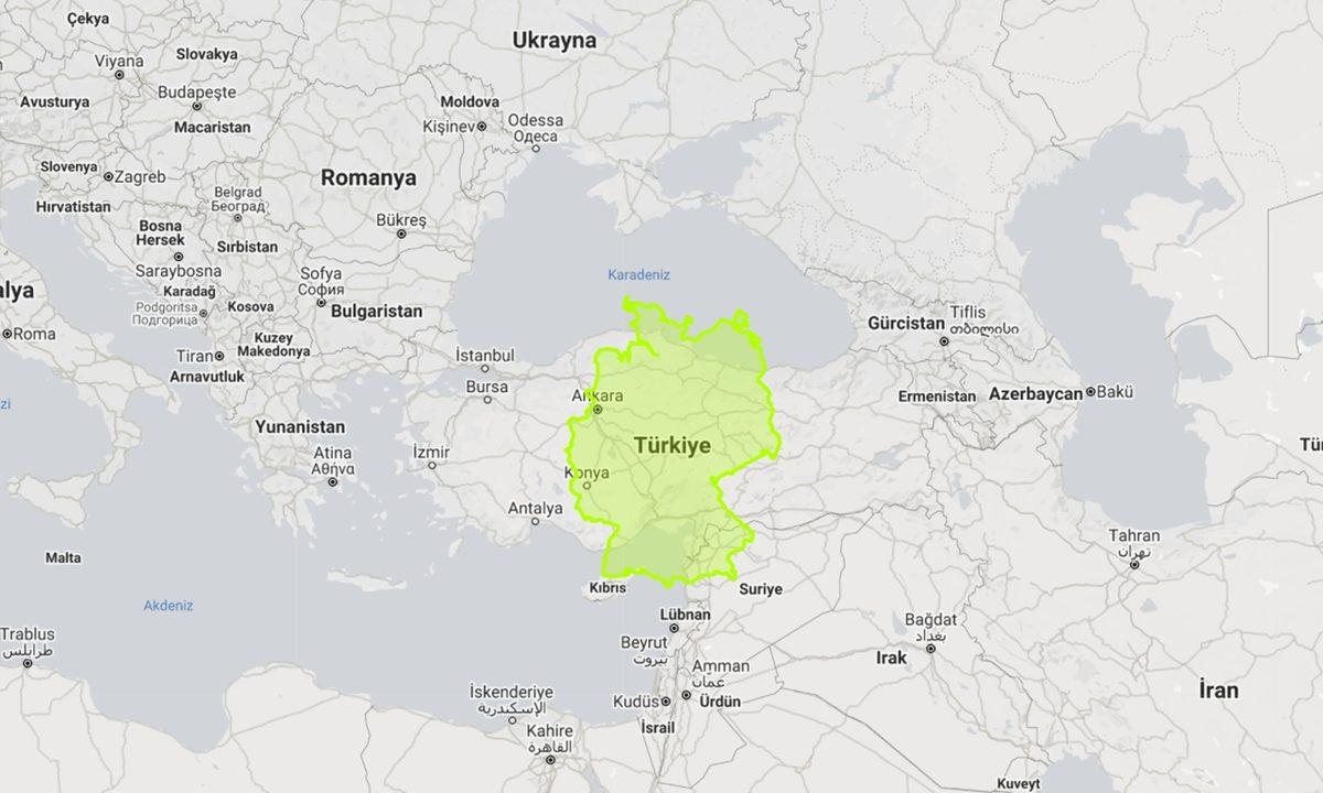Türkiye’nin Büyüklüğünü Diğer Ülkelerle Kıyasladık: Ortaya Şaşırtıcı Sonuçlar Çıktı (Yüz Ölçümü Olarak)