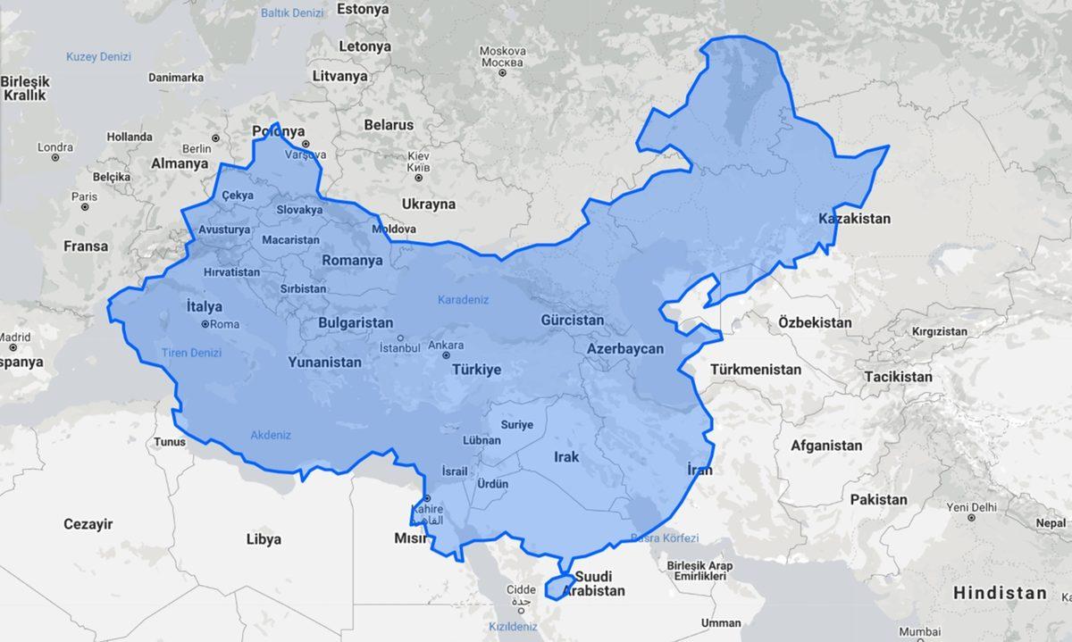 Türkiye’nin Büyüklüğünü Diğer Ülkelerle Kıyasladık: Ortaya Şaşırtıcı Sonuçlar Çıktı (Yüz Ölçümü Olarak)