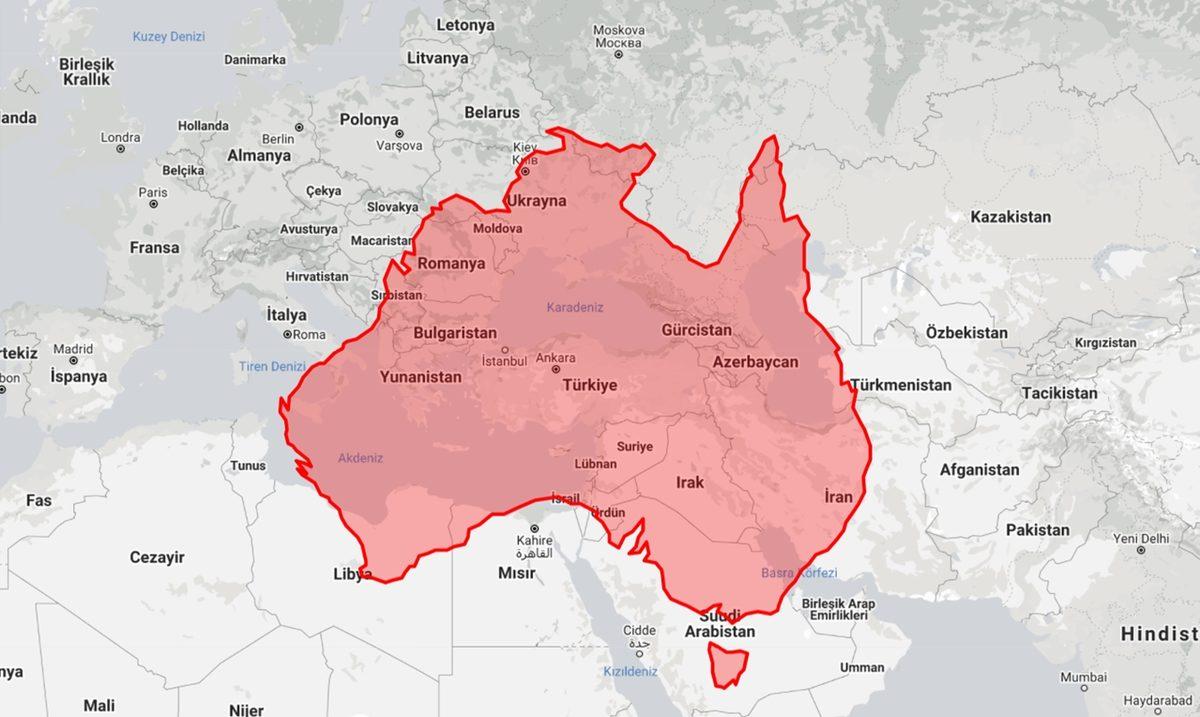 Türkiye’nin Büyüklüğünü Diğer Ülkelerle Kıyasladık: Ortaya Şaşırtıcı Sonuçlar Çıktı (Yüz Ölçümü Olarak)