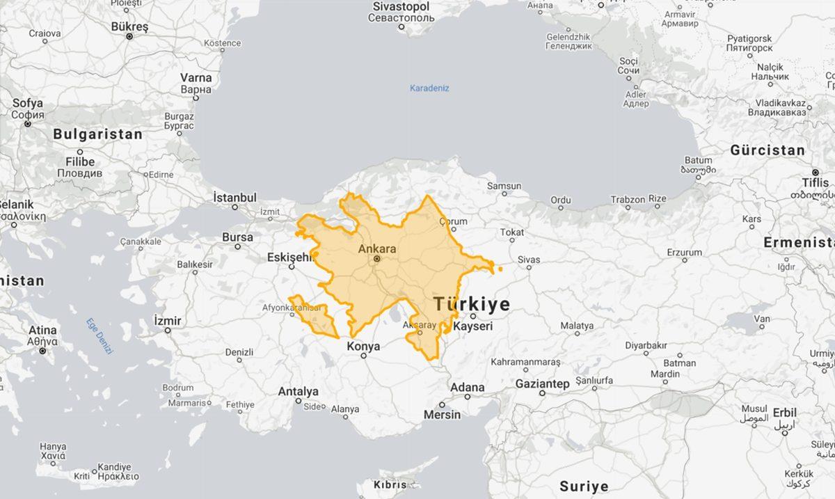 Türkiye’nin Büyüklüğünü Diğer Ülkelerle Kıyasladık: Ortaya Şaşırtıcı Sonuçlar Çıktı (Yüz Ölçümü Olarak)