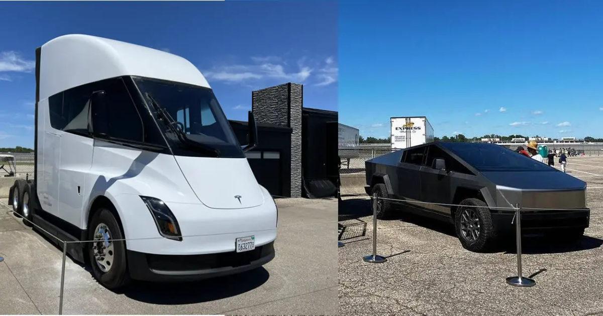 Tesla’nın Köşeli Kamyoneti Cybertruck ile Fütüristik Tırı Semi Karşı Karşıya [Video]
