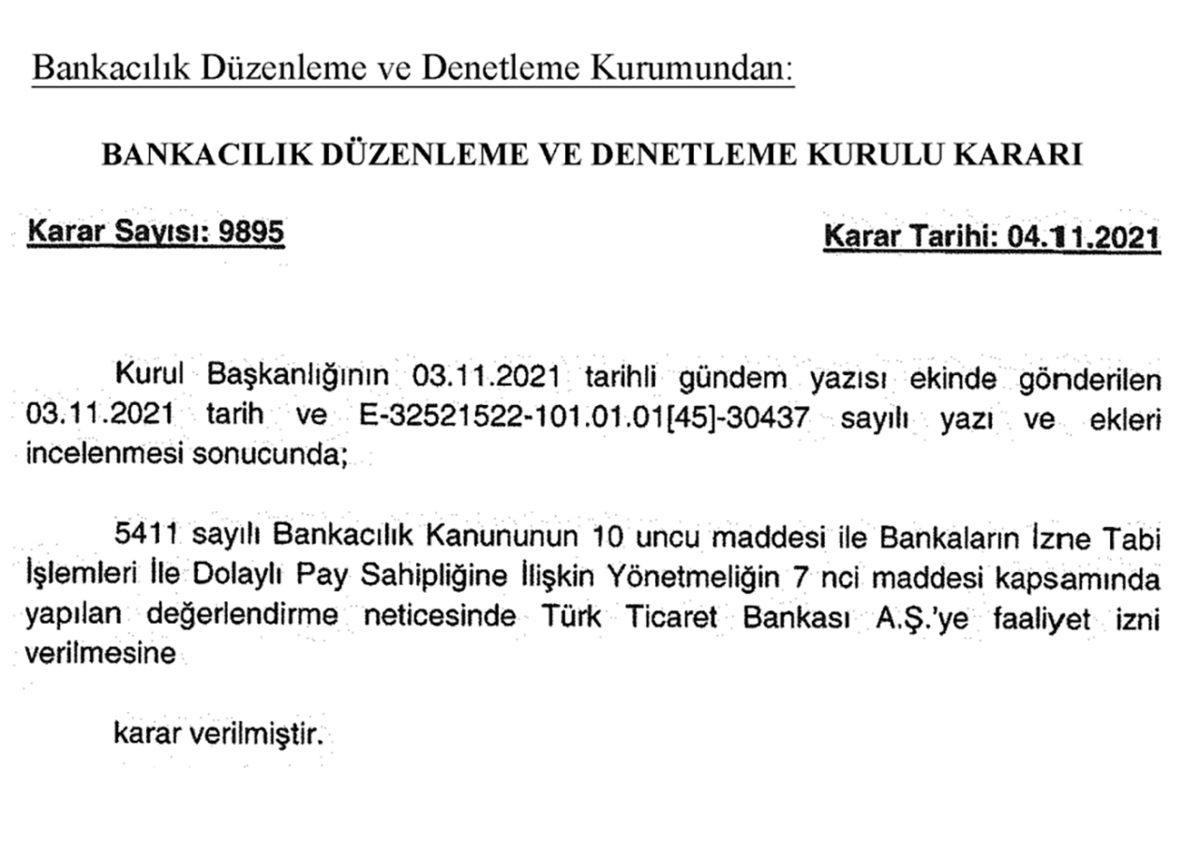 Türkiye’nin İlklerinden: Türk Ticaret Bankası Yeniden Faaliyete Açılıyor