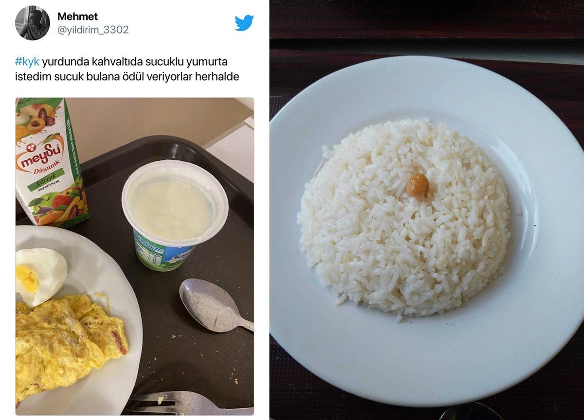 Öğrenciler Sosyal Medyada Paylaşıyor: KYK Yurtlarındaki Yemeklerden Çıktığı Söylenen İğrenç Şeylere İnanamayacaksınız