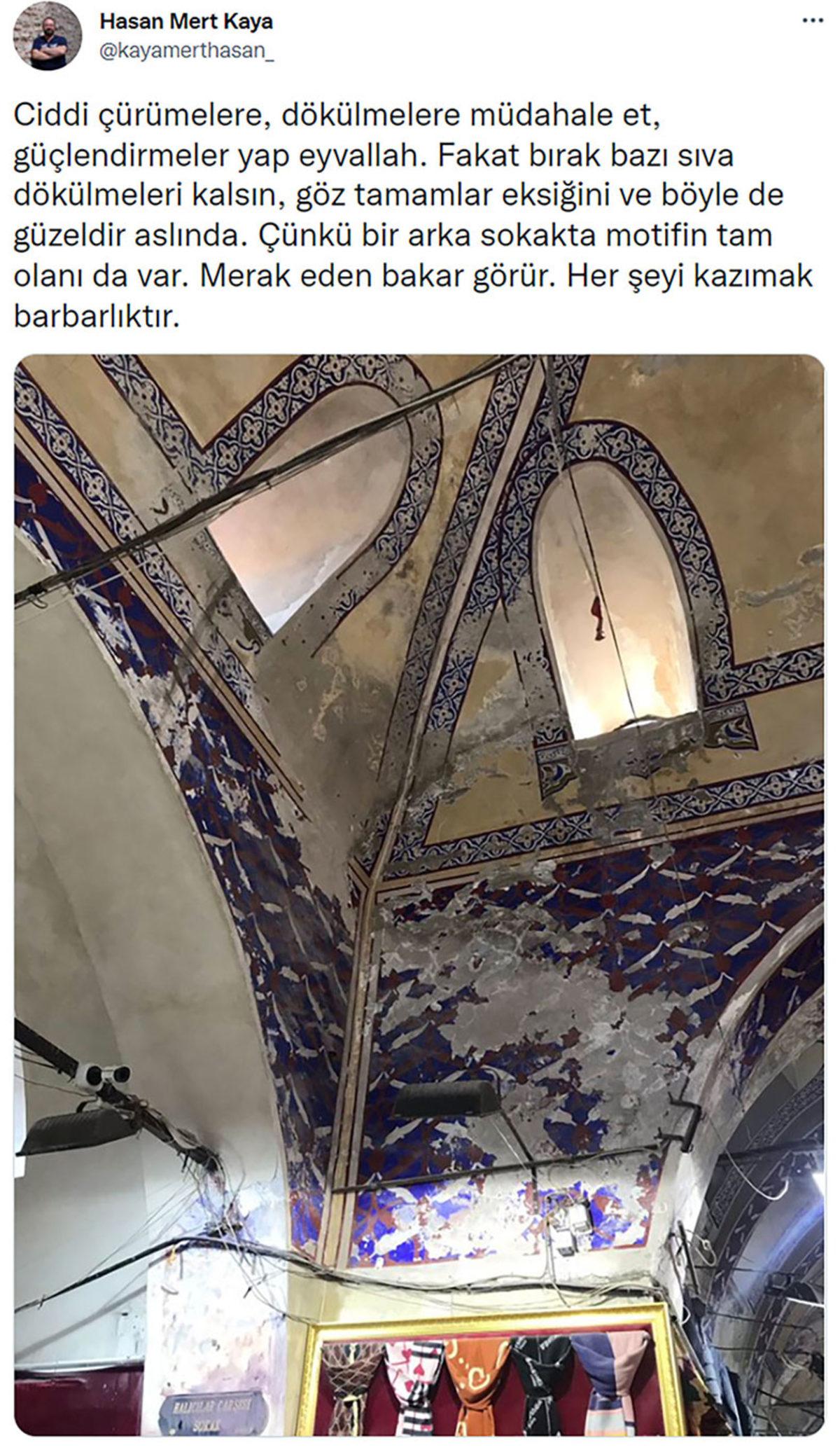 Türkiye’deki Restorasyon Facialarında Bugün: Tarihi Kapalıçarşı’daki 560 Yıllık Orijinal Çizimlerin Kazınması Tepki Çekti