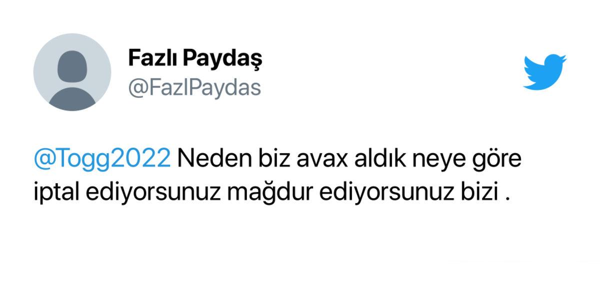 Togg’dan Ön Sipariş İçin AVAX Alanların Yüzde 25 Zarar Etmesi Hakkında Açıklama