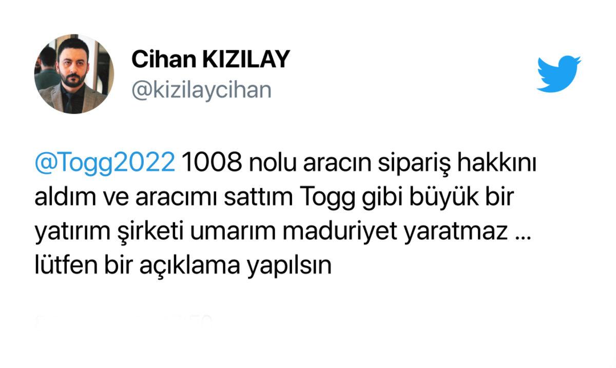 Togg’dan Ön Sipariş İçin AVAX Alanların Yüzde 25 Zarar Etmesi Hakkında Açıklama