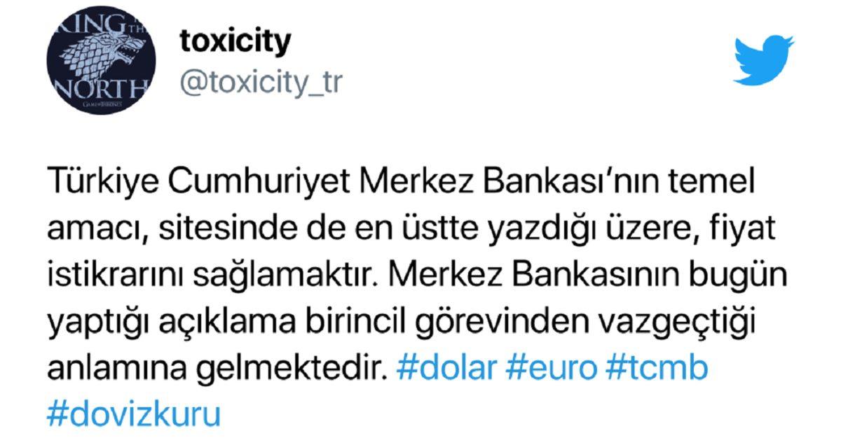 Merkez Bankası’ndan Doların 1 Günde 2 TL Artması Hakkında ’Aşırı Oynak Piyasa’ Açıklaması: İşte Gelen Tepkiler